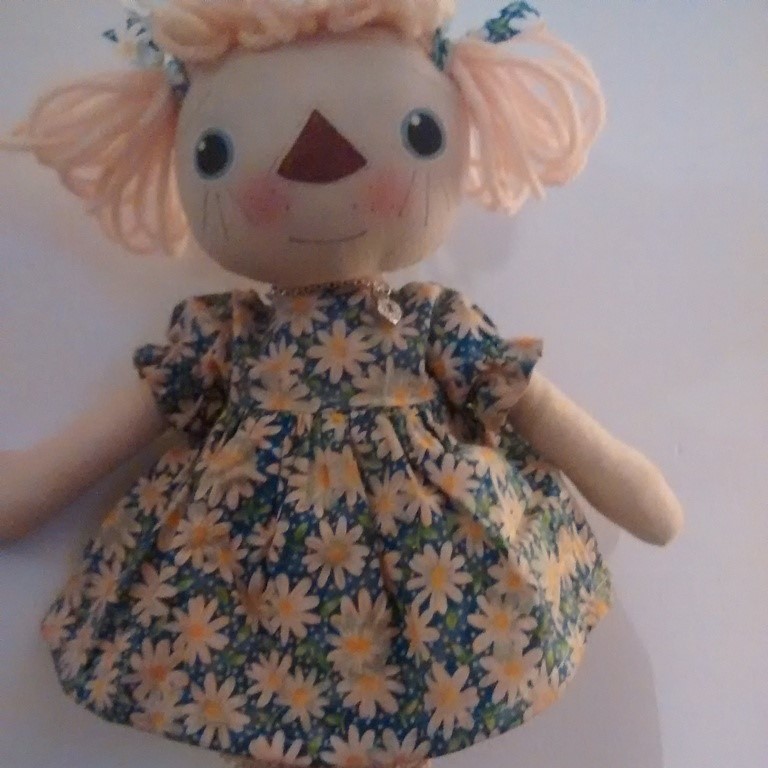 Daisies For Mommy-daisy, daisies, handmade, hand crafted, primitive, country, rag doll, rag, doll, wholesale, retail, gift, present, friend gift, birthday gift, original, design, original design
