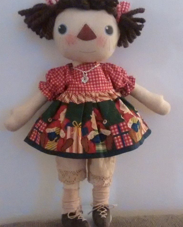 Cookies For Santa-handmade, hand crafted, primitive, country, rag doll, rag, doll, wholesale, retail, gift, present, friend gift, birthday gift, original, design, original design, Christmas present, Santa 